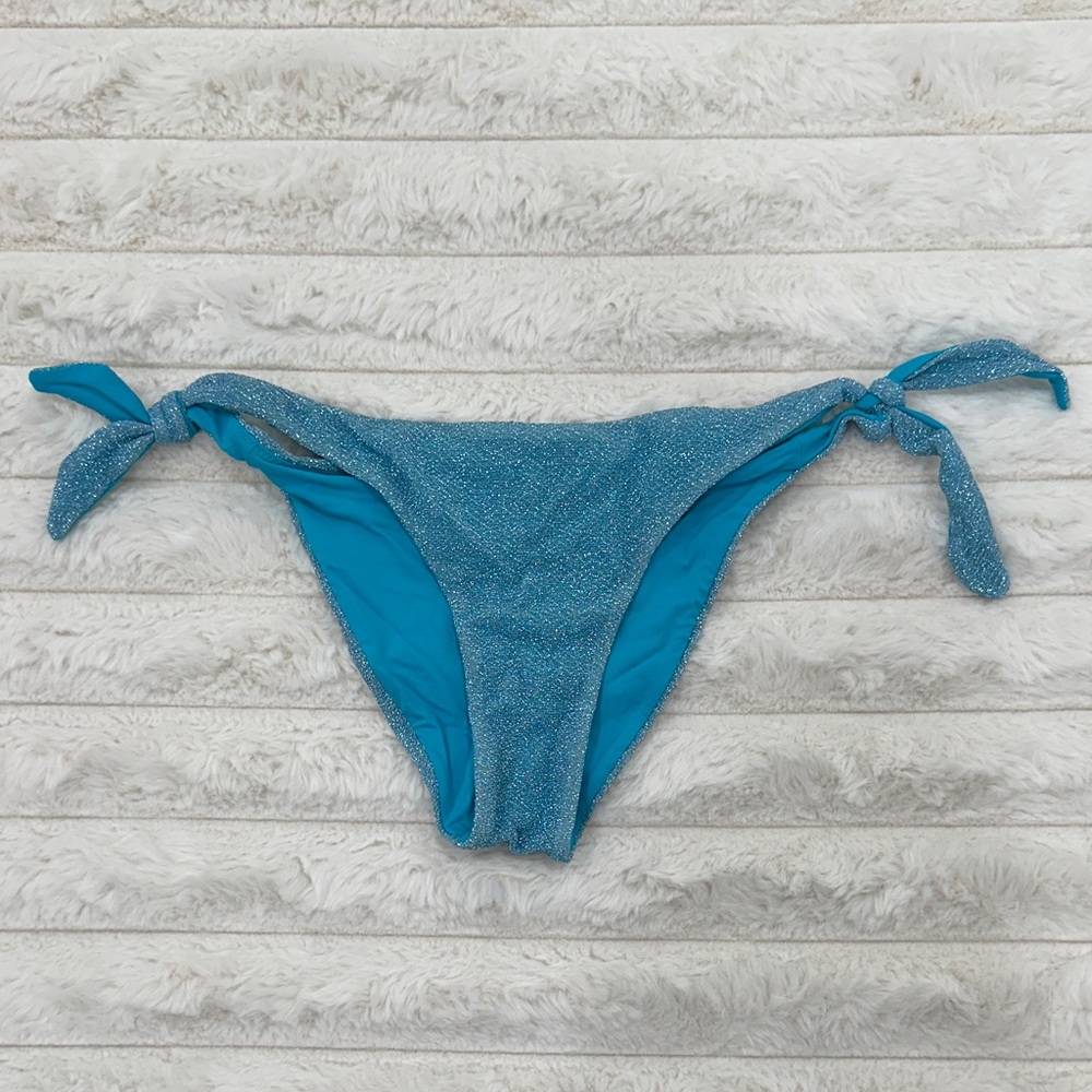 United Colors Of Benetton Sparkling Blue Tie-Side Bikini Bottom